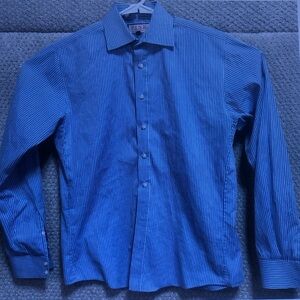 Striped Blue Men's Dress Shirt